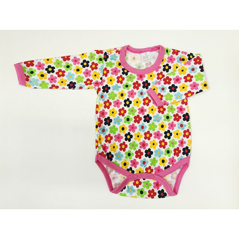 ZUZIA body 74 size,JEŽ 1712/74 pink/flowers