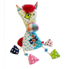 BOBOBABY Patchwork farm soft toy with rattle Horse ZW-18B