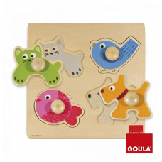 GOULA Puzzle with large pegs Pets 4pcs. 12m+ 53116