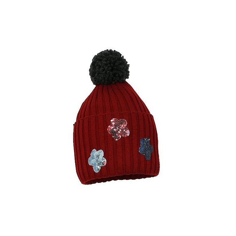 PUPILL SELENA 66 S cap with a scarf, size 52-54 - Red