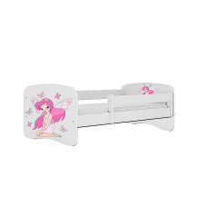 KOCOT KIDS Bed babydreams white fairy with butterflies without drawer with mattress 180/80