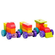 CUBIKA wooden train with cubes Rainbow expres Train LP-3