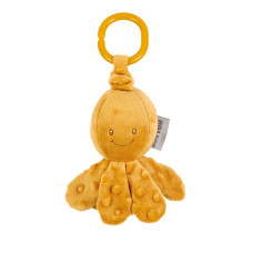 NATTOU Plush toy ochre Octopus with vibration, 15cm