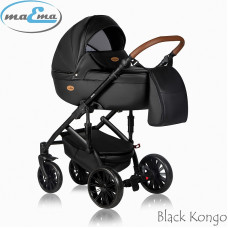 MAEMA JESS Leather Universal stroller 2in1, BLACK KONGO