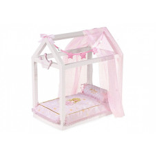 DeCuevas Dolls wooden bed with canopy Maria 55cm, L 55028