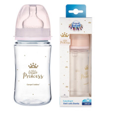 CANPOL BABIES ROYAL BABY Anti-colic Wide Neck Bottle 240ml PP Easy Start 3m+ 35/234 pink