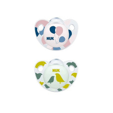 NUK Trendline Silicone pacifier orthodontic shape Little  2 pcs. 0-6m  SU61 10730072 PROMOTION