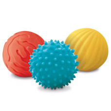 LUDI sensory ball set 3pcs ø8cm 6m+ L30008