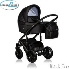 MAEMA ViTor Leather Universal stroller 3in1, BLACK ECO