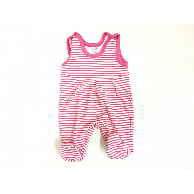 ZUZIA jumpsuit size 74, JEŽ 1719/74 white/pink stripes