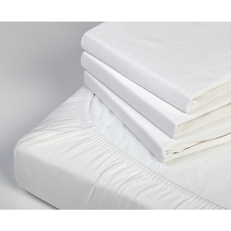 TROLL Fitted sheet 140x70x8cm Jersey delux BCR-SJ0005 white