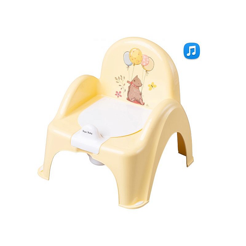 TEGA BABY FOREST FAIRYTALE Podiņš-krēsliņš ar vāku un mūziku, PO-073 light yellow