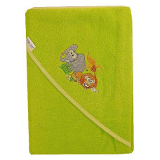 TEGA BABY SAFARI towel with hood 80x80cm green