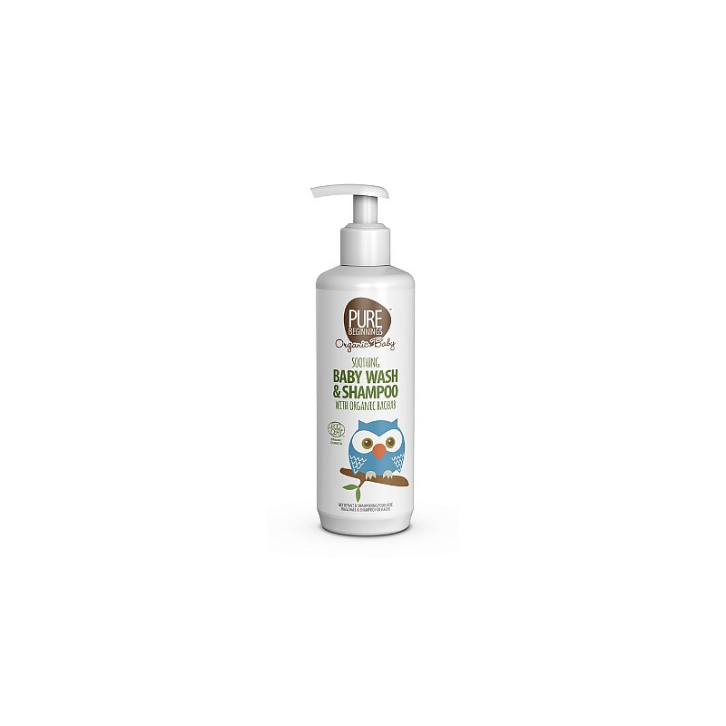 PURE BEGINNINGS Soothing Baby Wash & Shampoo with organic baobab