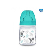 CANPOL BABIES EasyStart JUNGLE PP bottle with 120ml wide neck and silicone teat 0m + 35/226