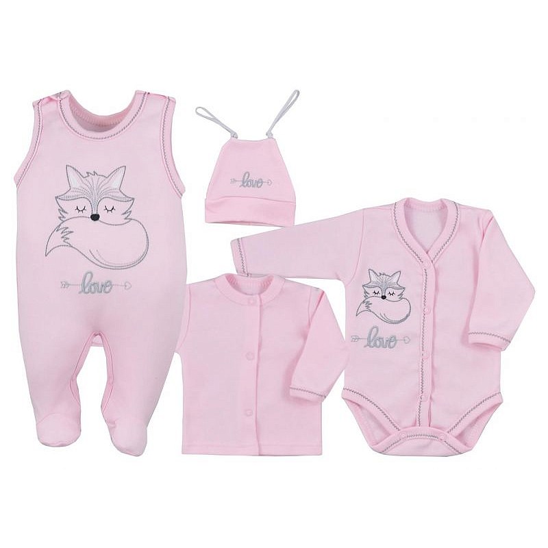 KOALA FOX LOVE Set of 4 pieces size 56 07-601 pink