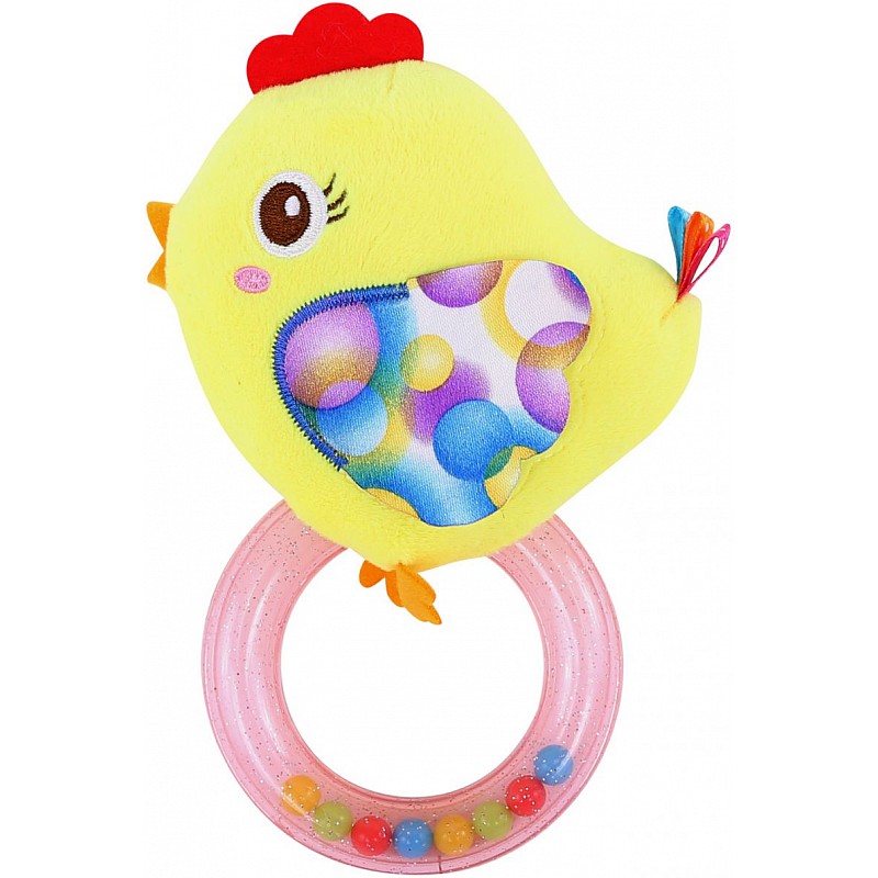 LORELLI rattle with squeaker CHICKEN, 1019129 0004