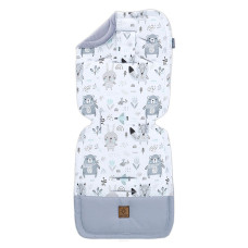 MamoTato Double-sided insert for stroller 32x82cm ANIMALS grey 14533