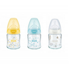 NUK NUK First Choice Plus 120ml glass bottle with silicone teat 0-6mes. SD45 10747052 1pcs