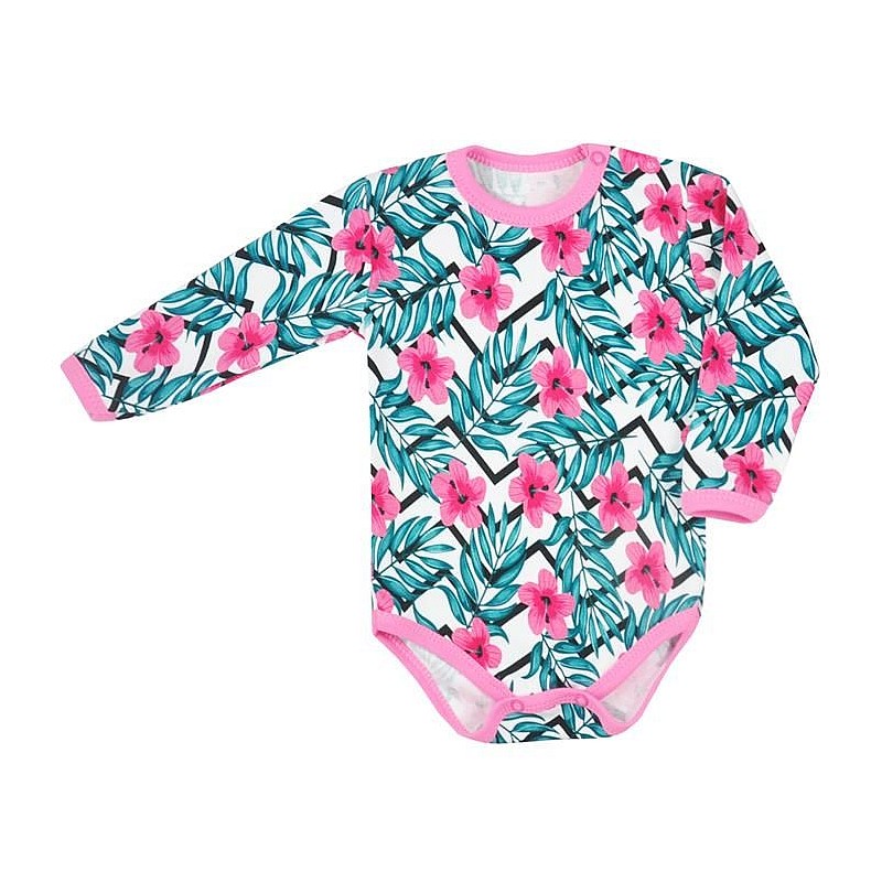 KOALA TROPICAL bodykit with long sleeves size 74 07-189 pink