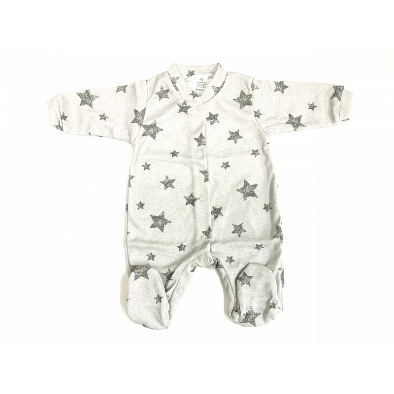 ZUZIA romper with long sleeve 80 size JEŽ 1733/80 grey/grey stars