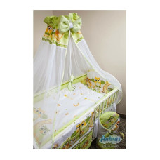 ANKRAS OWLS Bed linen 3 pieces 120x90sm - 360sm - Green