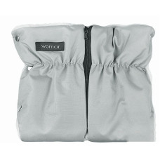 WOMAR double gloves on a sheepskin for carriages - GREY