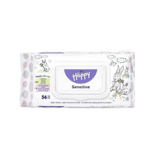 HAPPY Wet Wipes Sensitive Aloe 56pcs