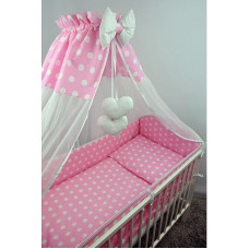 ANKRAS DOTS Bed linen of 6 parts 135x100 / 360sm - Pink