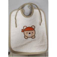 DUET BABY Bib 1 pcs. 045 (608451) BEAR ecru