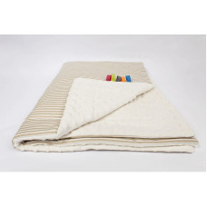 ANKRAS MINKY Stripes blanket 75x100cm beige cream