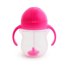 MUNCHKIN Straw Trainer Cup Click Lock 207ml Pink 01248201