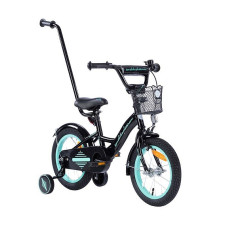 TOMABIKE Children's bicycle 14" XXIII PLATINUM BLACK/TURKUS