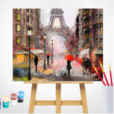 TSVETNOY Painting set by numbers 40x50cm Paris in the Rain, MG2160e