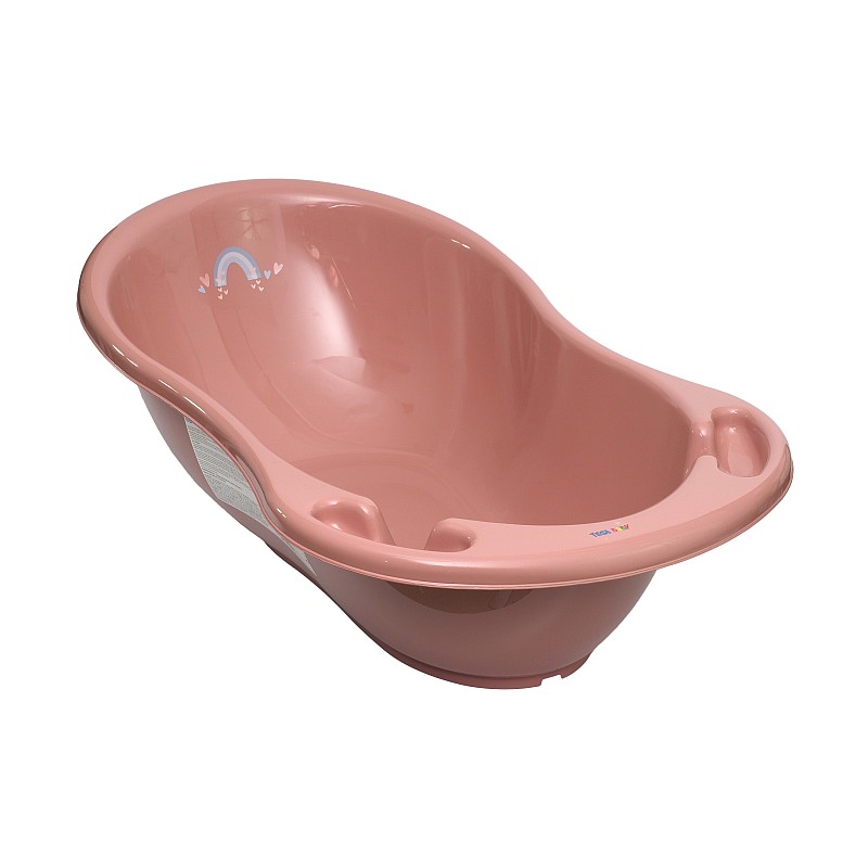 TEGA BABY bath with drain METEO, 86 cm, old rose, ME-004