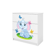 KOCOT KIDS Chest of drawers babydreams white baby elephant