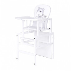 DREWEX ANTOS BEAR WITH STAR feeding chair, white