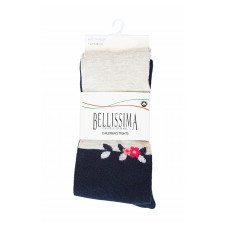 BELLISSIMA Childrens tights 98/104 size, B419 blue-grey/lily