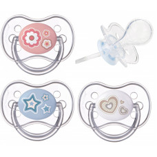 CANPOL BABIES Newborn baby silicone pacifier round shape 18m + 22/564