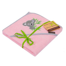 DUET BABY hooded towel BAMBOO 100x100cm, 727 pink