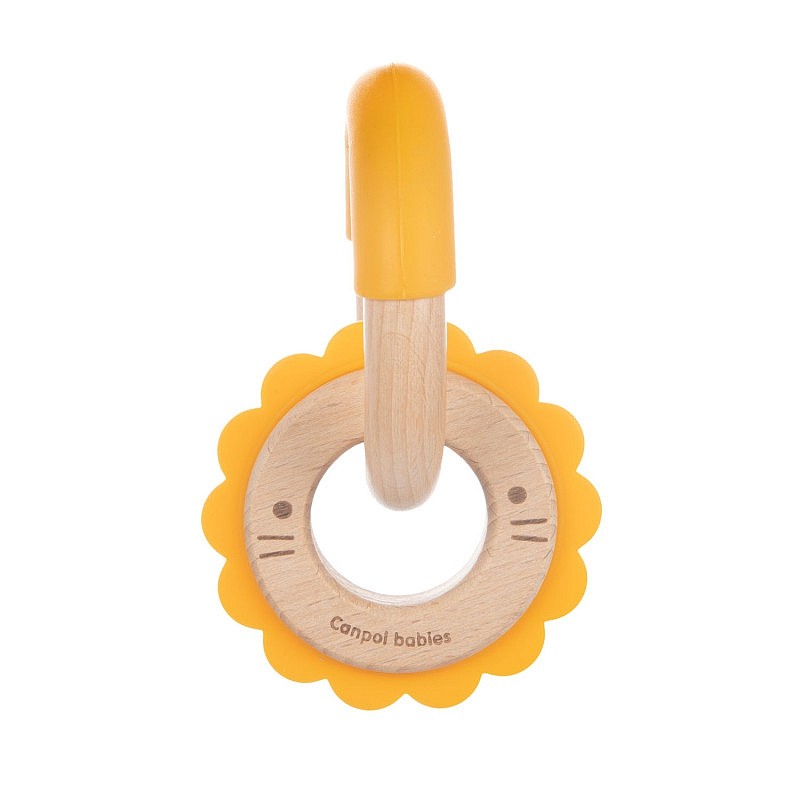 CANPOL BABIES teether WOOD/SILICONE LION 80/300