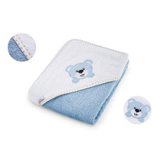 BOCIOLAND Hooded Towel 80x80cm BEAR blue BL022