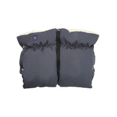 WOMAR double gloves on a sheepskin for carriages - GRAPHITE