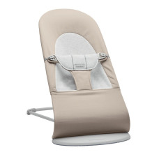 BABYBJORN Bouncer Balance Soft Cotton/Jersey, Light Grey Frame Beige/Grey 005183