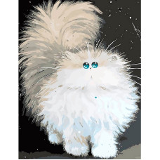 TSVETNOY Diamond painting 30x40cm Cute Fluffy Cat, LE085e