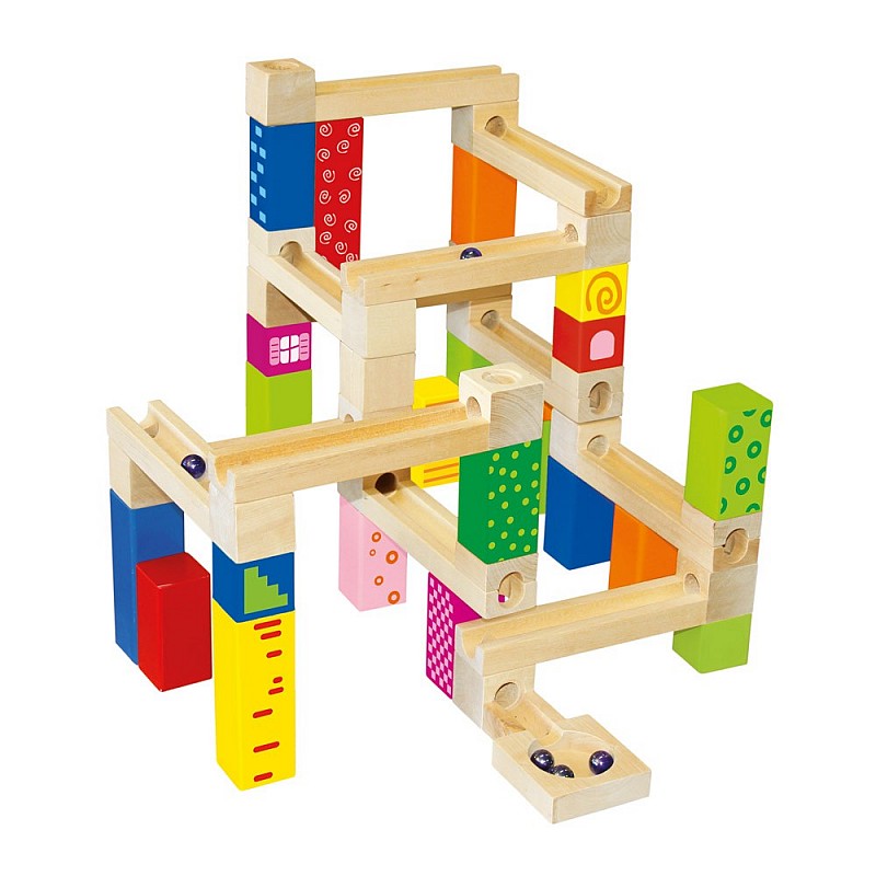 BINO Wooden constructor Ball track(66 parts), 3+ 82067