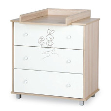 KLUPS SAFARI RABBIT dresser swaddling surface ecru / ash