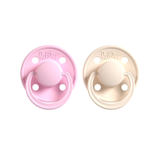 REBAEL Mono natural rubber pacifiers Sweet Pink / Champagne size 6+ months, 2 pcs per package