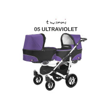 BABYACTIVE TWINNI CLASSIC for twins Carriages, 05/01 Ultraviolet purple with white frame