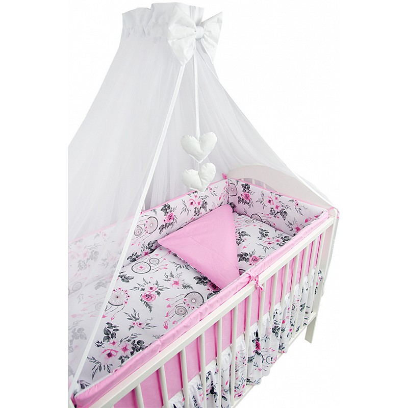 ANKRAS DREAMCATCHER bed linen 4 parts 120x90cm - 360cm - pink